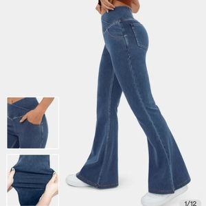 2 Pairs Halara Magic Flare Jeans Size Medium Petite